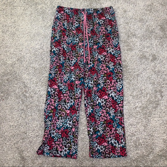 Cuddl Duds Smart Comfort Red, Pink & Blue Floral Pants size S - Picture 3 of 10